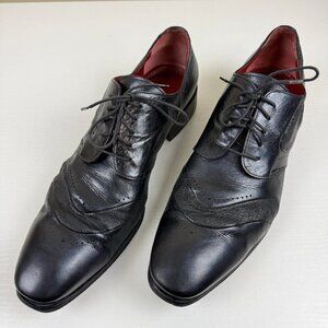 Jo Ghost Black Leather Oxfords Dress Shoes